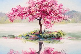 Stampa su tela – Ciliegio orientale in versione rosa