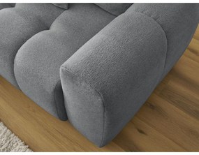 Divano angolare grigio allungabile/con contenitore (con penisola a sinistra/con chaise lounge) con rivestimento in ciniglia Roxelane – Bobochic Paris