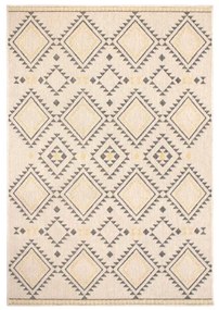 Tappeto Sarawi losanghe orientale in cotone beige/arancio/ grigio, L 190 x L 130 cm