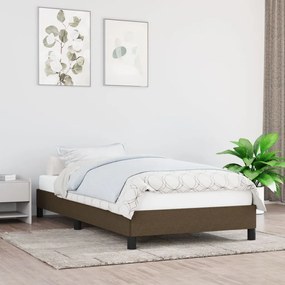 Giroletto Senza Materasso Marrone Scuro 80x200 Cm Tessuto /