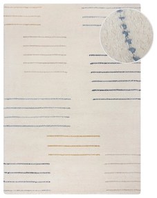 Tappeto in lana tessuto a mano color crema 200x290 cm Dottie Geometric - Flair Rugs