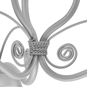 Lampadario a sospensione con catena RETRO II 3xE27/60W/230V argento