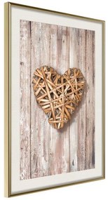 Poster  Wicker Love  Cornice Quadri Cornice d'oro con passe-partout, Larghezza x Altezza Home decor 20x30