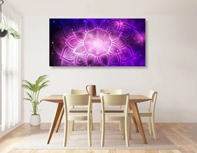 Quadro su tela – Mandala con sfondo galattico