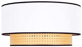 Duolla - Plafoniera BOHO 1xE27/15W/230V diametro 45 cm bianco/rattan