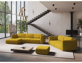Divano angolare giallo (con penisola a sinistra) Hoku – Makamii