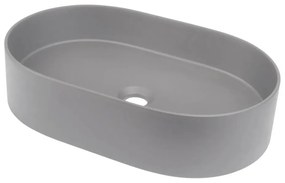 Deante CQS_SU6S - Lavabo da appoggio SILIA 35x55 cm granito/grigio metallico