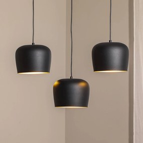 Opviq Lampada a sospensione Berceste N-1410 nero metallo a 3 luci lineare