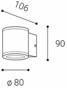 LED2 - Applique da esterno MIDO 1xGU10/50W/230V antracite IP54