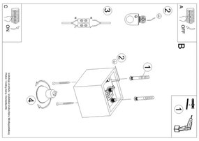 Sollux SL.0022 - Faretto QUAD 1 1xGU10/10W/230V nero