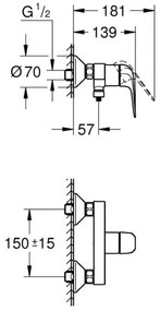GROHE 24333001 - Miscelatore doccia SWIFT DN 15 cromato lucido
