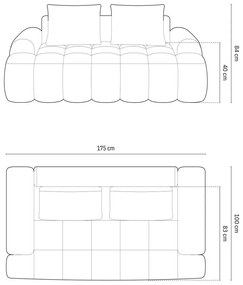 Divano beige 175 cm Linz – Cosmopolitan Design