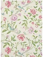 Sanderson Carta da parati Porcelain Garden - Magenta/ Leaf Green