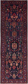 Hamedan Tappeto persiano 120x360 Blu (Iran) Annodato A Mano