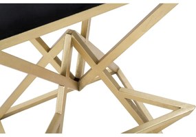 Sedia da bar nera/dorata in imbottito (altezza della seduta 75 cm) Piramid – Mauro Ferretti