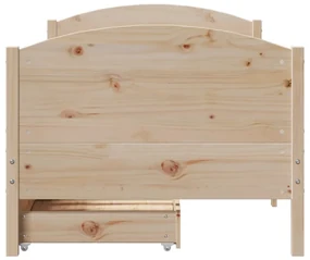Letto senza materasso 75x190 cm in legno massello pino