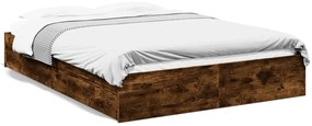 Giroletto Con Cassetti Rovere Fumo 160x200 Cm Legno Multistrato /