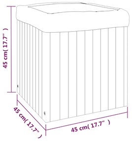 Fioriera da Giardino 45x45x45 cm in Legno Massello di Acacia