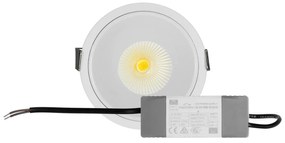 Faro da Incasso 18W Foro Ø90mm Bianco IP40 CCT BRIDGELUX LED 3 Parabole Colore Bianco Variabile CCT