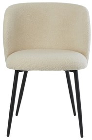 Sedia da pranzo beige in imbottito Elyna – Light &amp; Living