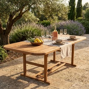 TURRIS - tavolo da giardino allungabile in legno massiccio di acacia 180/240