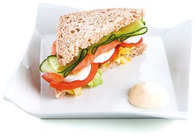 Piatto Quid Gastro Fresh Sandwich Ceramica Bianco (17,5 cm) (8 Unità)
