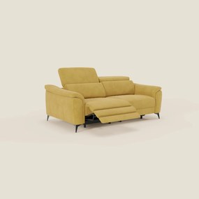 Arcos Divano 3 posti - piedini alti e poggiatesta reclinabili in microfibra impermeabile T11 giallo