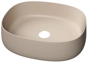 Lavabo da appoggio Paddle OLYMPIA CERAMICA rettangolare in ceramica L 50 x H 40 x P 40 cm marrone