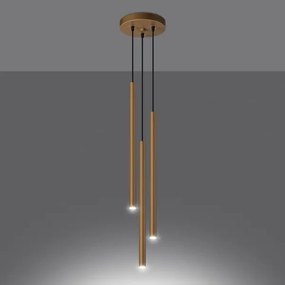 Sollux SL.1172 - Lampadario a sospensione con filo PASTELO 3xG9/8W/230V oro