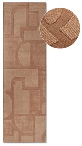 Passatoia marrone in lana tessuta a mano 80x250 cm Alexis - Villeroy&Boch