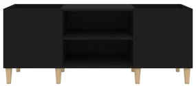 Mobile porta dischi nero 121x38x48 cm in legno multistrato