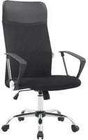 Sedia Direzionale da Ufficio 66x50x112/123 cm Ergonomica in Rete Mesh Certificata EN1335 Nera