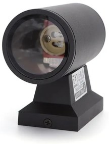 Aigostar - Applique da esterno 1xGU10/230V nero IP65 arrotondato