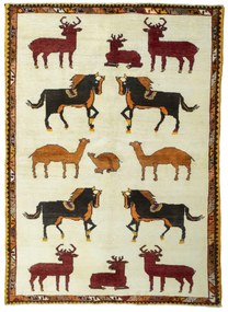 Gabbeh Tappeto persiano 220x160 Beige (Iran) Annodato A Mano