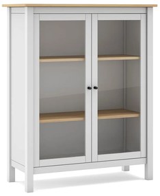 Vetrina in legno di pino bianco/naturale 90x110 cm Misti - Marckeric