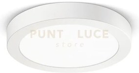 Gfa762c- plafoniera bianca tonda a led 3000k 1530lm 18w d.22,5cm