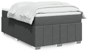 Giroletto A Molle Con Materasso Grigio Scuro 120x200 Cm Tessuto /