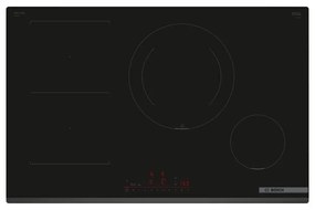 Bosch - Serie 6 PVS831HC1E. Colore del prodotto: Nero, Posizionamento dell'apparecchio: Da incasso, Dimensione della larghezza del piano cottura: 80