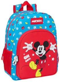 Zaino Scuola Mickey Mouse Clubhouse Fantastic Azzurro Rosso 33 x 42 x 14 cm
