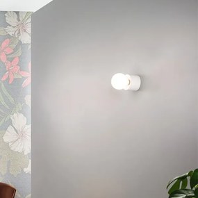 Plafoniera moderna alluminio Bianco - BOW E27 lampadina a vista 12x9 cm