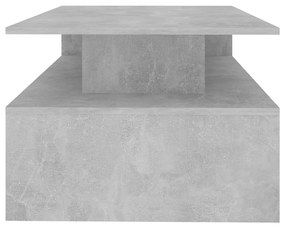 Tavolino da salotto grigio cemento 90x60x42,5 cm in truciolato