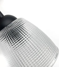 Lampadario a sospensione con cavo LEANDRA 1xE27/15W/230V rovere/nero