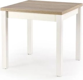 Tavolo allungabile Gracjan in rovere sonoma/bianco - L 80-160 x l 80 x h 76 cm
