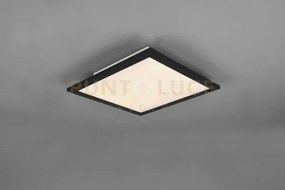 Alpha plafoniera led 13,5w 1600lm, 3000k quadrata bordo nero 30x30cm