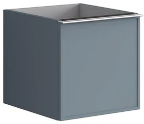 Struttura semi colonna da bagno Pixel2 cassetti laccato opaco indaco L 40 x H 40 x P 45.5 cm
