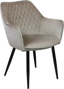 CARA - poltrona imbottita per sala da pranzo in velluto