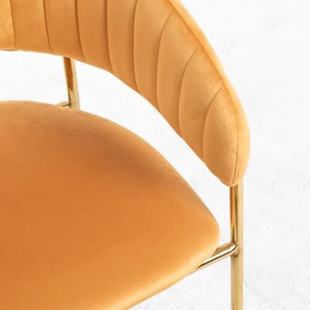 Sedia Moniel Golden Velluto - Giallo
