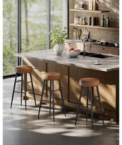 Sgabello da bar LIOR marrone/nero