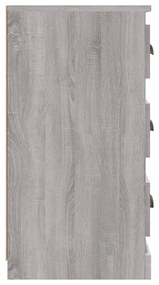 Credenze 2 pz grigio sonoma in legno multistrato