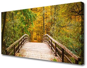 Quadro su tela Architettura del ponte della foresta 100x50 cm